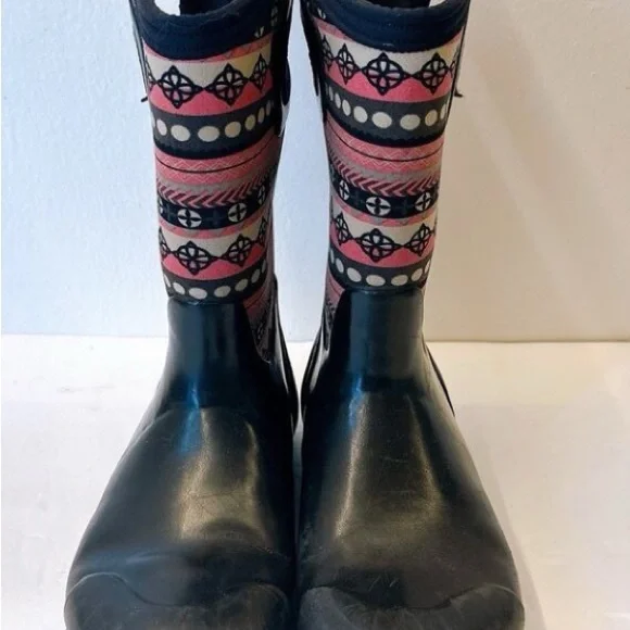 Bogs North Hampton Black Youth Rain Boots - Picture 3 of 7